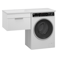 ENFIDA - 60 Тумба подвесная 1 ящ. под стир. машину, белая мат. эмаль (Энфида)