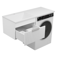 ENFIDA - 60 Тумба подвесная 1 ящ. под стир. машину, белая мат. эмаль (Энфида)