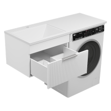 ENFIDA - 60 Тумба подвесная 1 ящ. под стир. машину, белая мат. эмаль (Энфида)