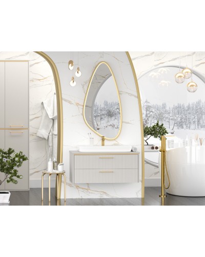 ELCHE -100 Тумба подвесная с 2 ящ. сер.кашемир (эмаль)