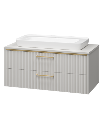 ELCHE -100 Тумба подвесная с 2 ящ. сер.кашемир (эмаль)