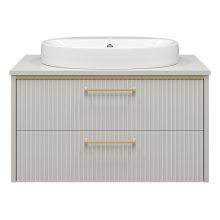 ELCHE - 80 Тумба подвесная с 2 ящ. сер.кашемир (эмаль)