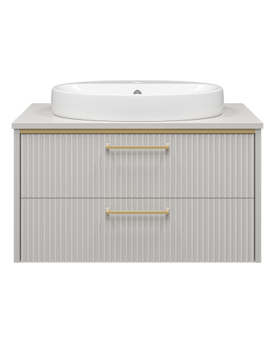 ELCHE - 80 Тумба подвесная с 2 ящ. сер.кашемир (эмаль)