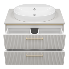 ELCHE - 80 Тумба подвесная с 2 ящ. сер.кашемир (эмаль)