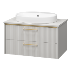 ELCHE - 80 Тумба подвесная с 2 ящ. сер.кашемир (эмаль)