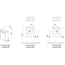 Тумба 40 см espresso Ravak SD Classic 400 X000000419
