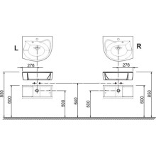 Тумба 56 см береза/белый Ravak SDU Rosa L X000000238