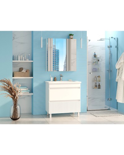 Мира - 80 Тумба напольная с 2 ящ.эмаль