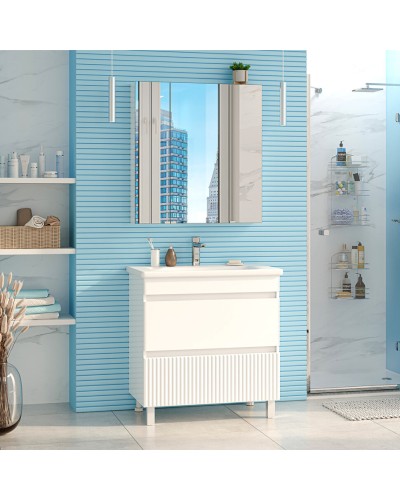 Мира - 80 Тумба напольная с 2 ящ.эмаль