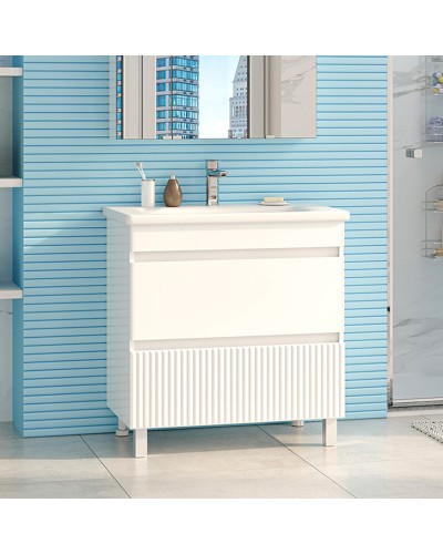 Мира - 80 Тумба напольная с 2 ящ.эмаль