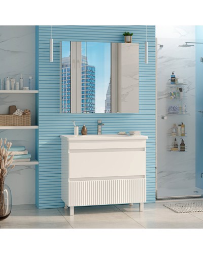 Мира - 90 Тумба напольная с 2 ящ.эмаль