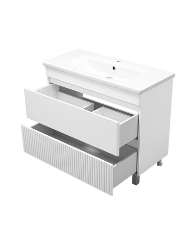 Мира -100 Тумба напольная с 2 ящ.эмаль