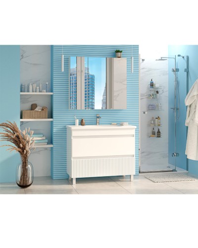 Мира -100 Тумба напольная с 2 ящ.эмаль