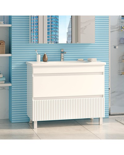 Мира -100 Тумба напольная с 2 ящ.эмаль