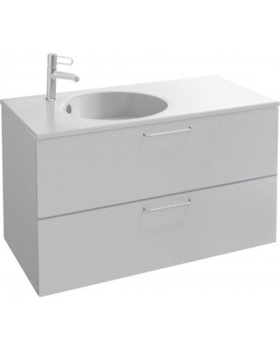 Тумба под раковину Jacob Delafon Odeon Rive Gauche 100 EB2524-R5-N18 подвесная Белая ручки Хром