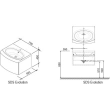 Тумба 70 см белый глянец Ravak SDS Evolution X000000365
