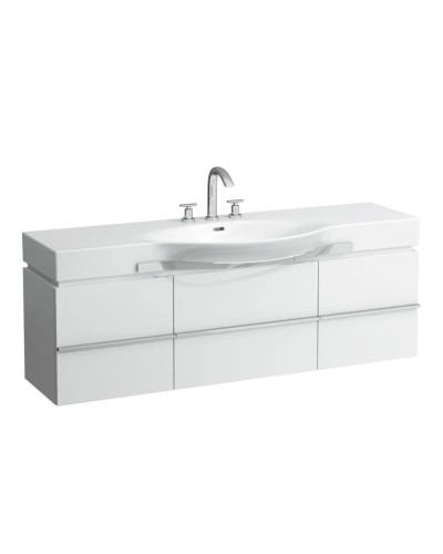 Тумба белый матовый 149,3 см 2  выдвижных ящика, 2 распашные дверцы Laufen Case 4.0135.2.075.463.1