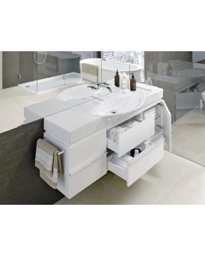 Тумба белый матовый 119,3 см 2 выдвижных ящика, 2 распашные дверцы Laufen Case 4.0130.2.075.463.1