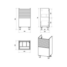 Форест - 50 Тумба напольная 2 ящ.