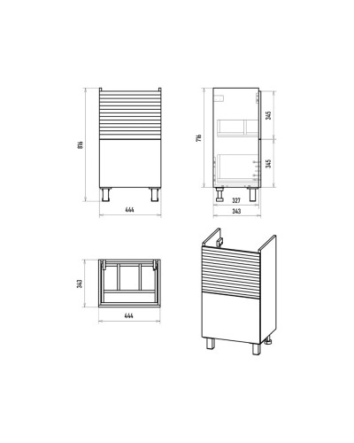 Форест - 50 Тумба напольная 2 ящ.