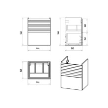 Форест - 50 Тумба подвесная 2 ящ.