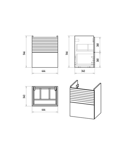Форест - 50 Тумба подвесная 2 ящ.