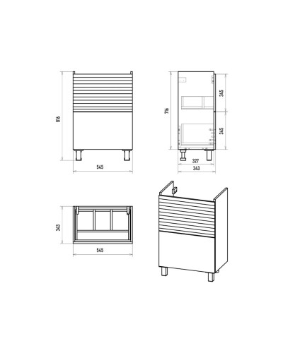 Форест - 60 Тумба напольная 2 ящ.