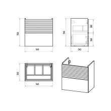 Форест - 60 Тумба подвесная 2 ящ.