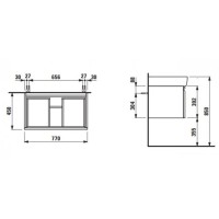 Тумба венге 77 см Laufen Pro 4.8306.2.095.423.1