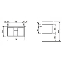 Тумба венге 77 см Laufen Pro 4.8306.2.095.423.1