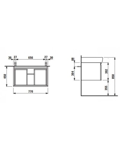 Тумба венге 77 см Laufen Pro 4.8306.2.095.423.1