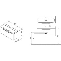 Тумба 80 см серый Ravak SD 800 Ring X000000768