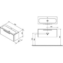 Тумба 80 см серый Ravak SD 800 Ring X000000768