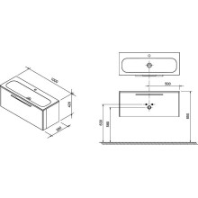 Тумба 100 см белый глянец Ravak SD 1000 Ring X000000769