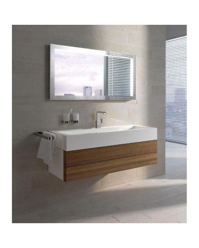 Тумба белый/грецкий орех 125 см 2 выдвижных ящика KEUCO Edition 300 30374386800