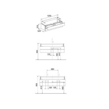 Тумба белый/грецкий орех 125 см 2 выдвижных ящика KEUCO Edition 300 30374386800