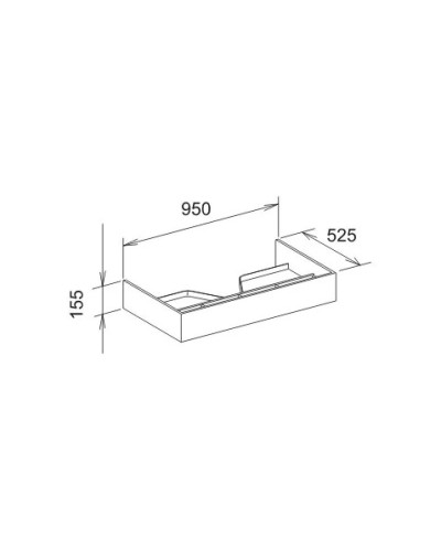 Тумба дуб 95 см KEUCO Edition 300 30382009000