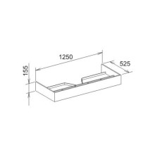 Тумба эбано 125 см KEUCO Edition 300 30372002400
