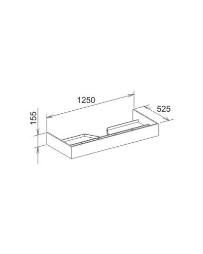 Тумба эбано 125 см KEUCO Edition 300 30372002400