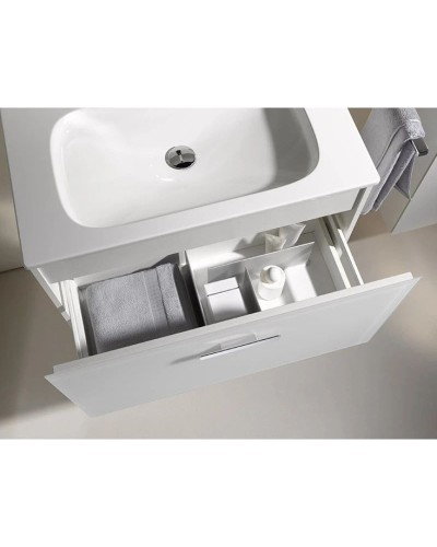 Тумба белый глянец/белое стекло 64,6 см KEUCO Royal Universe 32750210000