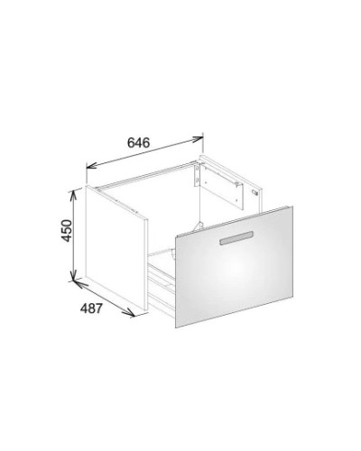 Тумба белый глянец/белое стекло 64,6 см KEUCO Royal Universe 32750210000