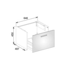 Тумба белый матовый/белое матовое стекло 64,6 см KEUCO Royal Universe 32750270000