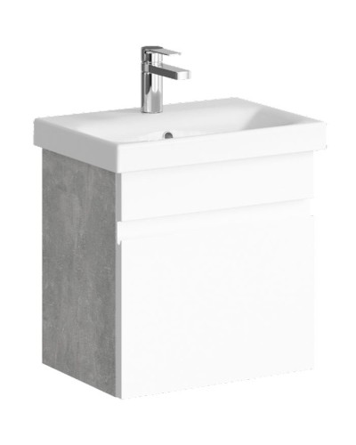 Тумба под раковину Aqwella Smart 50 SRT0105BS подвесная Бетон светлый