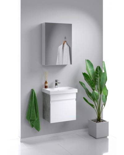 Тумба под раковину Aqwella Smart 50 SRT0105BS подвесная Бетон светлый