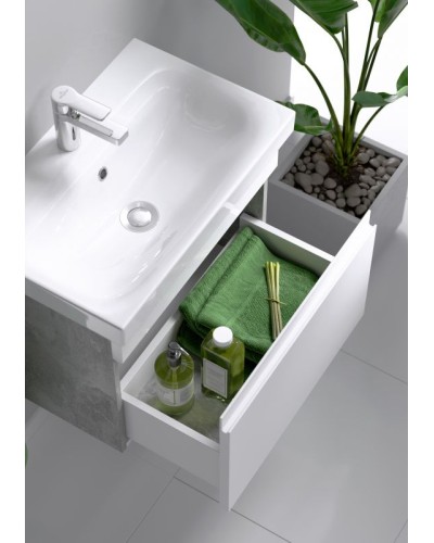 Тумба под раковину Aqwella Smart 60 SRT0106BS подвесная Бетон светлый