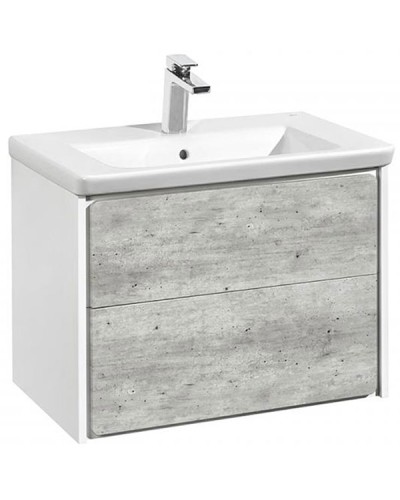 Тумба под раковину Roca Ronda 80 ZRU9303004 подвесная Бетон Белый матовый