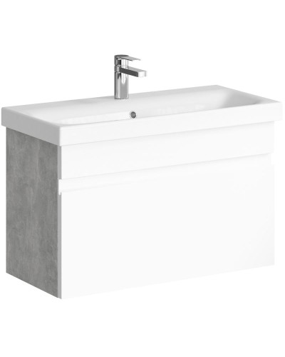 Тумба под раковину Aqwella Smart 80 SRT0108BS подвесная Бетон светлый
