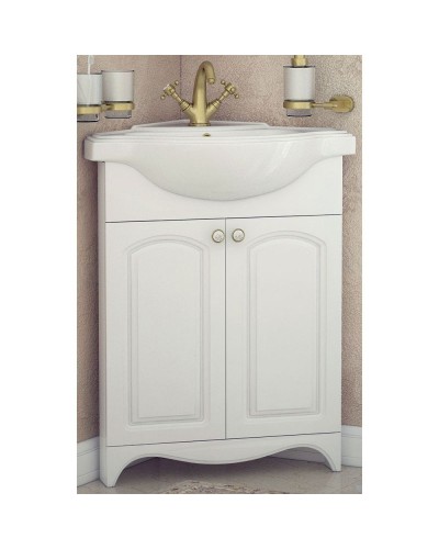 Тумба под раковину Corozo Классика 65 SD-00000316 угловая Белая