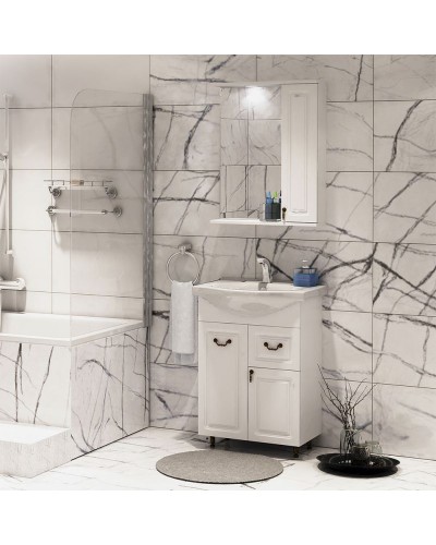 Тумба под раковину Corozo Элегия ретро 60 SD-00000010 Белая