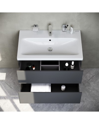 Тумба под раковину AM.PM Gem 75 M90FHX07522GM подвесная Графит матовый